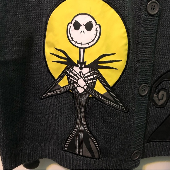 The Nightmare Before Christmas Jack & Sally Applique Girl Sweater Vest - Picture 3 of 7